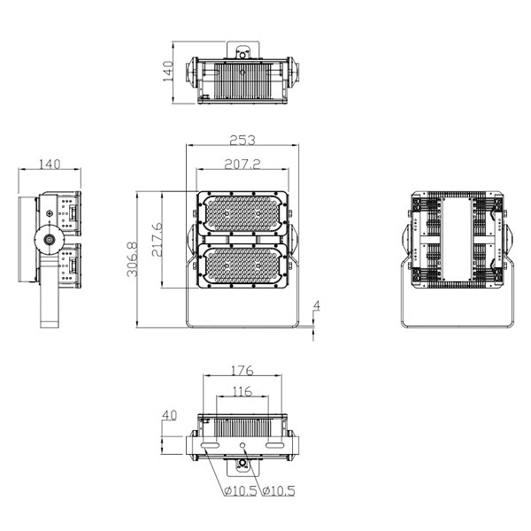 คุณภาพสูง 150W LED Marine Light-LX-FL02 